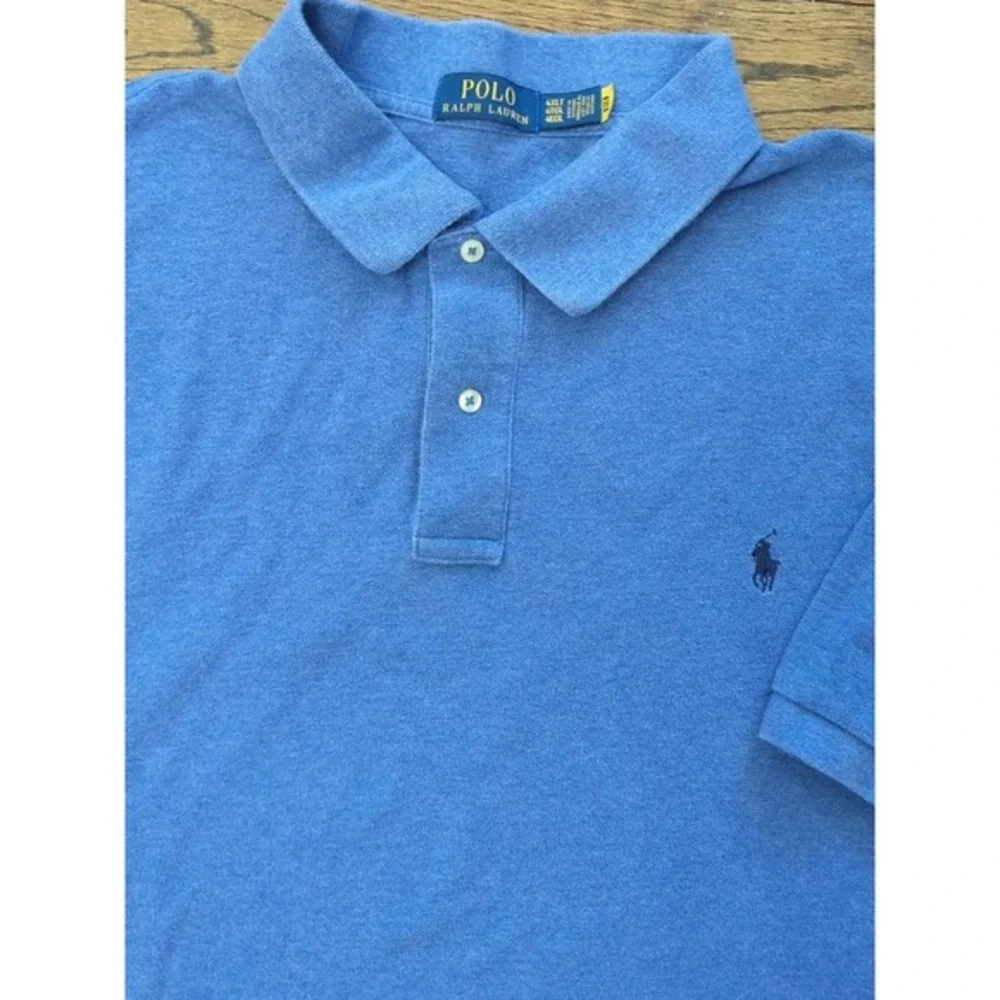 Polo Ralph Lauren Mens Sz 4XLT Tall Blue Short Sleeve Polo‎ Pony Preppy Money